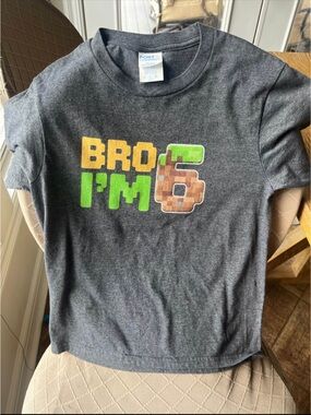Minecraft 6th birthday shirt